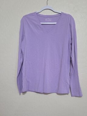Coolibar Lavender V-Neck Long Sleeve Sun Shirt